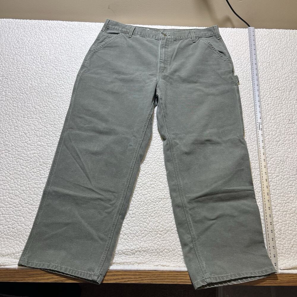 Carhartt Washed-Duck Work Dungaree - Moss Green - 40x30